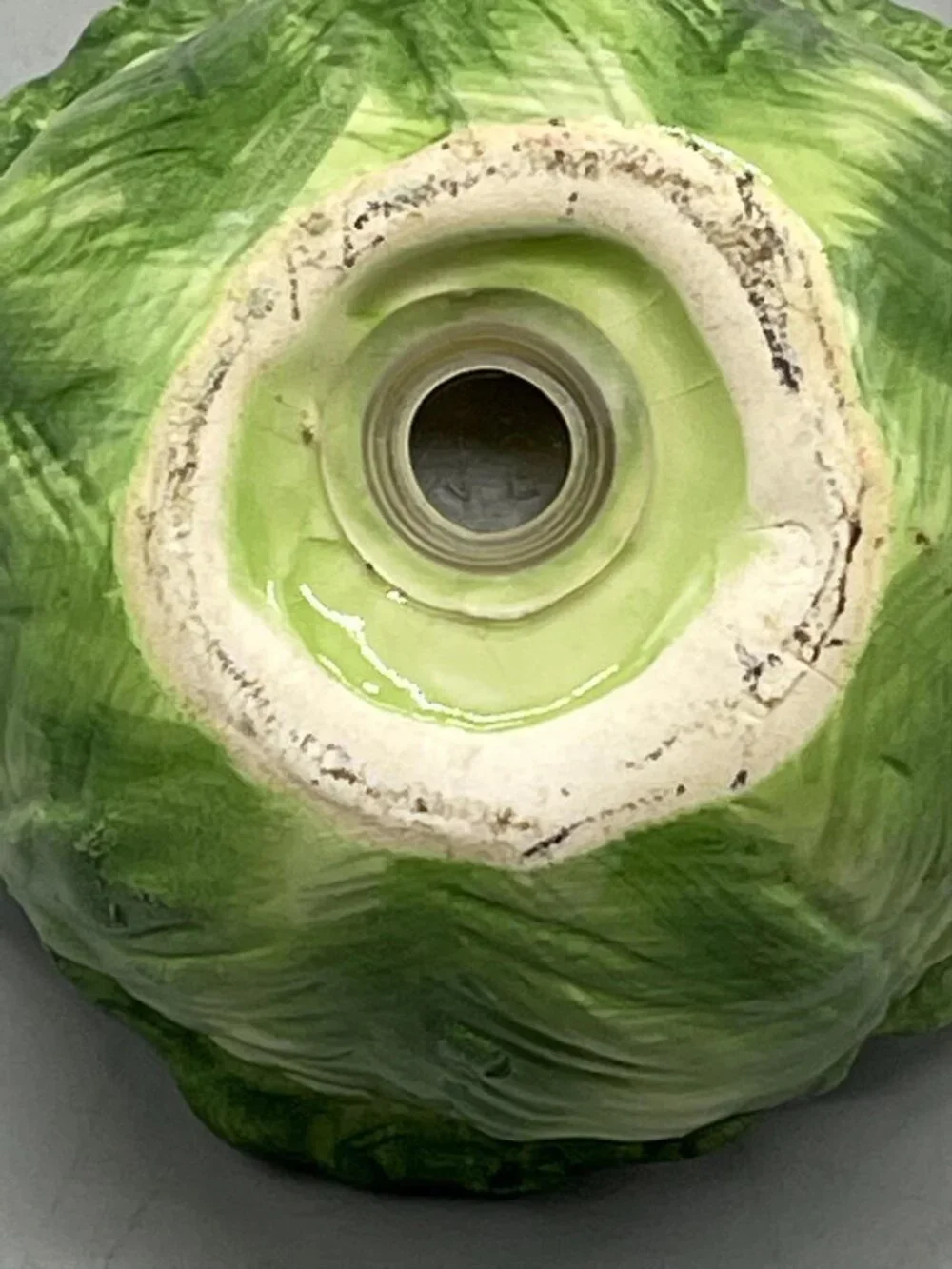 Cabbage Seasoning Shaker Glass Green With stopper on bottom Height 3